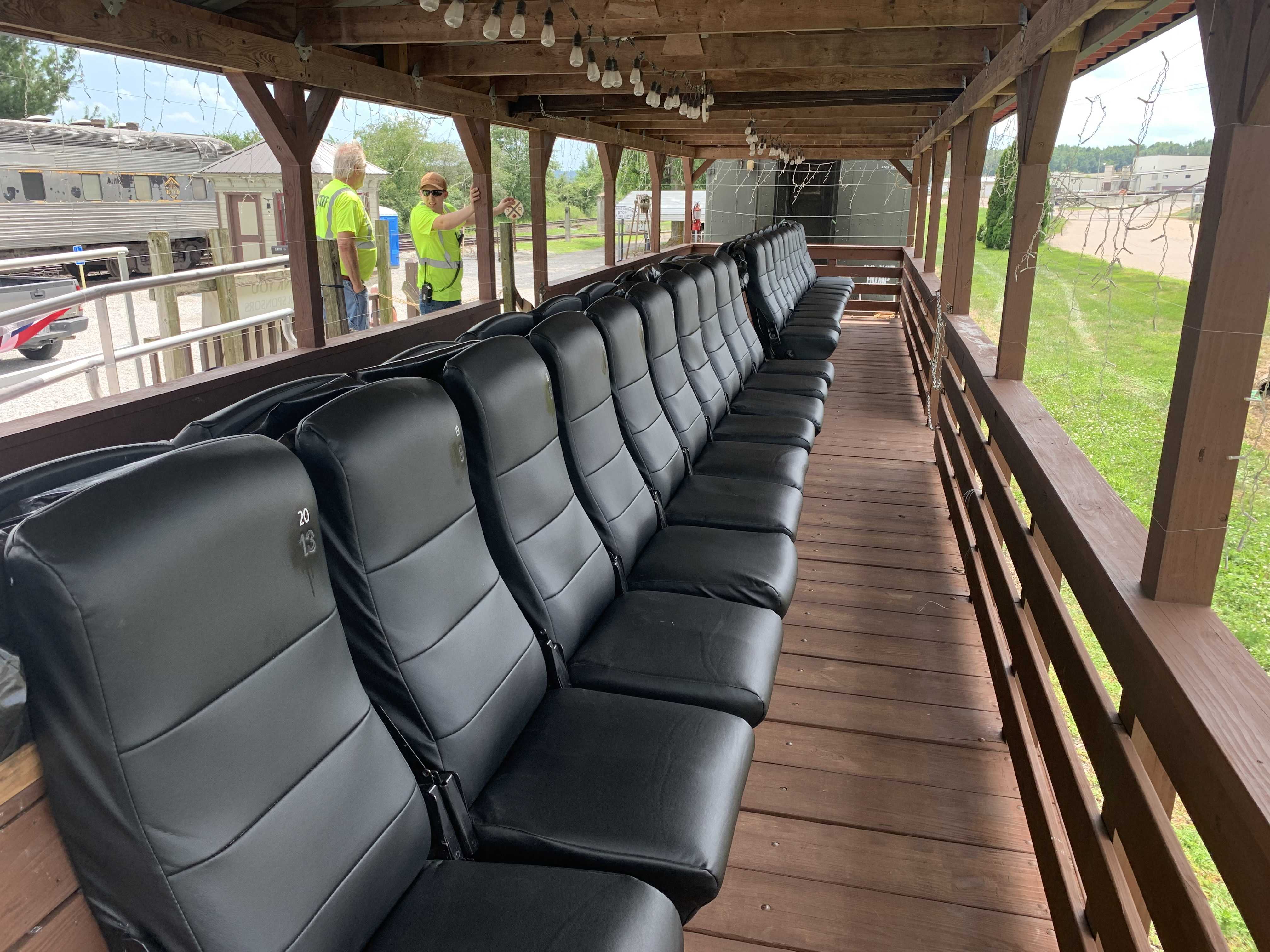 Open air car seating